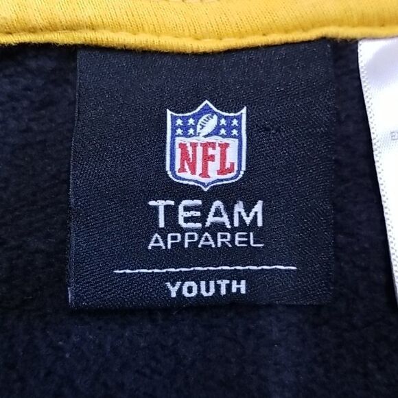 Pittsburgh Steelers Hoodie Youth Large (14-16) Stated Full-Zip Black Team App. - Picture 4 of 9